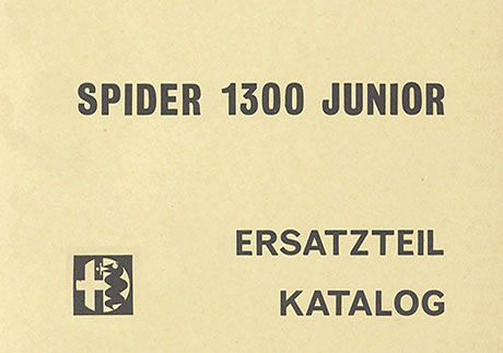 Catalogo Spider 1300 Junior Tedesco