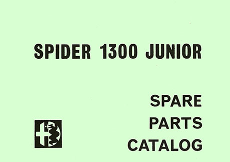 Catalogo Spider 1300 Junior Inglese