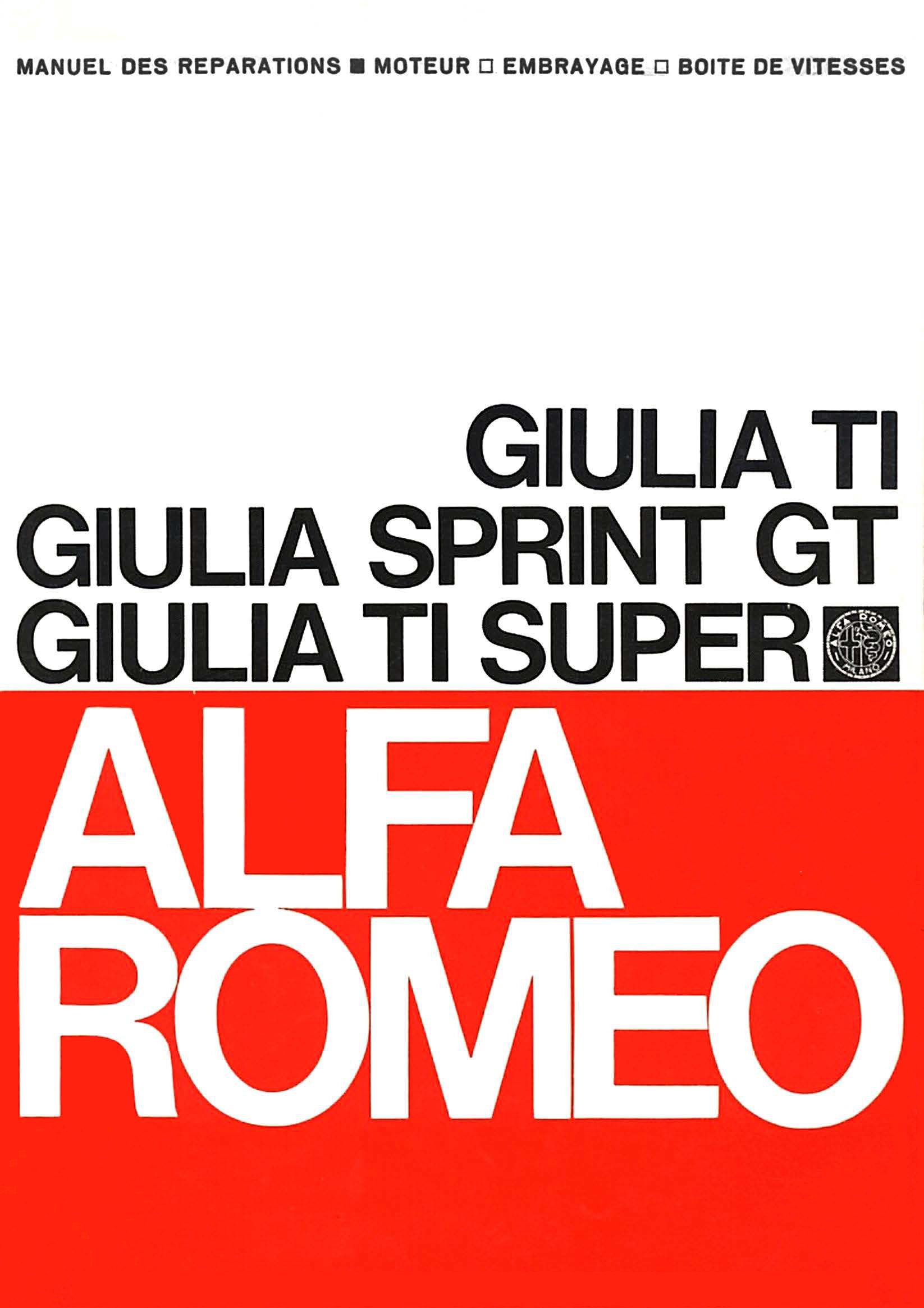 Catalogo Giulia TI - Sprint GT - TI Super FR