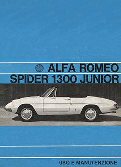 Catalogo Spider 1300 Junior 1968